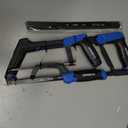URASISTO Hacksaw Frame Set, 12 Hacksaw Frame, 6'' Hacksaw Frame and 10'' Mini Hacksaw, Including 8pc Extra Blades Multi-function for Metal Wood PVC Pipes