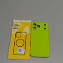 Ktele Magnetic for iPhone 17 Pro Max Case [Compatible with Magsafe] [Premium Silicone Satin-Smooth Touch] Slim Shockproof Anti-Scratch Microfiber Lining Case, 6.9 inch, Fluorescent Green