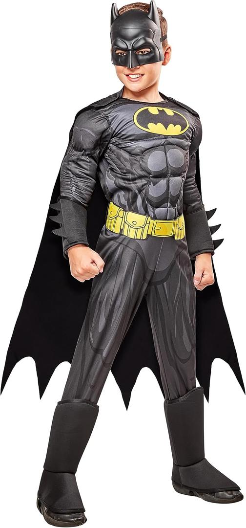 Rubie's Costume Boys DC Comics Deluxe Batman Costume (Black, S)