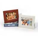 2 x Textured Picture Frame with Stand, PU Leather, Multiple Colors Available(Brown)