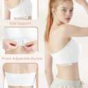 Teen Strapless Bandeau Bra for Girls 14-16Y | Wireless Side Support with Dual-Color Adjustable Straps