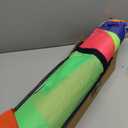 Beach Kites for Adults Large with Long Tail, 98 inches Super Easy Flyer 3D Rainbow Box Kites, Comes with Two 49 Feet Multi Colors Tails, 300 ft Kite String & Handle Multi-Color Radar Kite