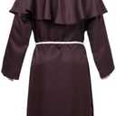 Myir JUN Monk Robe Medieval Friar Monk Priest Hooded Robe Cloak Halloween Tunic Hooded Uniform Monk Costume Cosplay Costume (X-Large, B-brown)