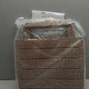 SERWALL Folding Outdoor Side Table, HDPE Adirondack End Table, No Assembly Required Small Table for Indoor and Outdoor Use, Brown