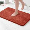 MIULEE Rust Bathroom Rugs Non Slip Bath Mat 24'' x 40'' Shaggy Soft Bath Rug Plush Microfiber Absorbent Water for Shower Tub Machine Washable (24x40 Inches)