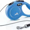 FLEXI New Classic Extra Small Cord Retractable Dog Leash for Small Dogs up to 18 lbs.  10 ft., Blue | Tangle-Free Pet Walking Leash with One-Handed Brake, Pause, Lock | German Quality Product