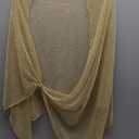 Shawl Wraps for Women, Formal Shawl Wraps for Evening Dress, Sparkly Scarf for Wedding, Cocktail Party, Prom (Gold)