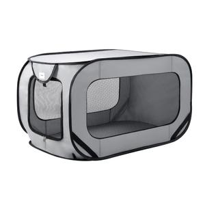 Love's cabin 36in Portable Large Dog Bed - Pop Up Dog Kennel, Indoor Outdoor Crate for Pets, Portable Car Seat Kennel, Cat Bed Collection, Dark Grey
