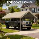 10'x20' Carport Replacement Canopy Cover,Waterproof & UV (Only Top Cover)