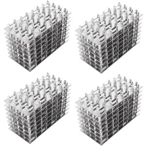 100 Pack Truss Plate, 4" x 2" Pronged Truss Plate Flat Mending Plates Repair Tie Plate Bracket Nail Teeth Height 9mm, Thickness 1mm for Wood Stud Roof Truss Timber