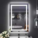 LOAAO 24"X36" LED Bathroom Mirror with Lights, Anti-Fog, Dimmable, Backlit + Front Lit, Lighted Bathroom Vanity Mirror for Wall, Memory Function, Tempered Glass, Safe to Use, ETL Listed