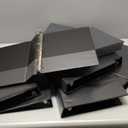 3" 3 Ring Binder, Standard 3-Inch Round Ring Binder Fit Letter Size Paper, Presentation View Binders, 6 Packs, Black