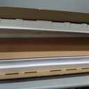 SONGMICS 6 LEDs Mirror Jewelry Cabinet, 47.2-Inch Tall Lockable Wall or Door Mounted Jewelry Armoire Organizer with Mirror, 2 Drawers, Christmas Gift, 3.9 x 14.6 x 47.2 Inches, White