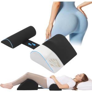 HOMBYS Adjustable BBL Pillow After Surgery with Strap, 2 PCS Set for Brazilian Butt Lift Recovery, Lumbar Support & Leg Wedge with Customizable Fit, Post-Op Must Haves for Sleeping, Pain Relief