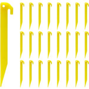 24pcs 9 inches Plastic Tent Pegs Durable Spike Hook Awning Camping Caravan Pegs Accessory,Plastic Tent Stakes Suitable for Outdoor Lawn, Beach,Garden Decoration and Fixation