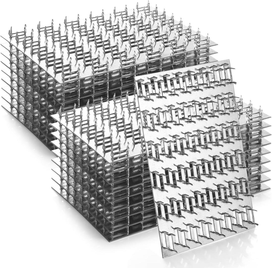 20 Pack Truss Plate - 4" x 6" Pronged Mending Plates Height 9mm - Metal Tie Plate Bracket Nail Teeth Thickness 1mm - Wood Connector Brackets for Wood Stud Roof Truss Timber