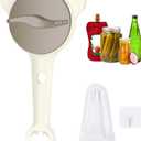 3 x 2026 Upgraded 4-in-1 Jar Opener for Seniors Adjustable Stainless Steel Lid Opener with Extended Ergonomic Handle, Includes Hook & storage bag, Can Opener for Arthritis and Weak Hands