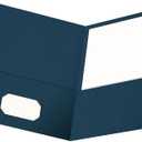 Oxford Twin-Pocket Folders, Textured Paper, Letter Size, Dark Blue, Holds 100 Sheets, Box of 25 (57538EE)