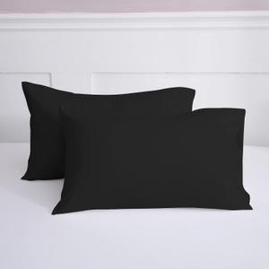 Pillow Cases 2 Pack Black 18.5x26.5 (No Brand)