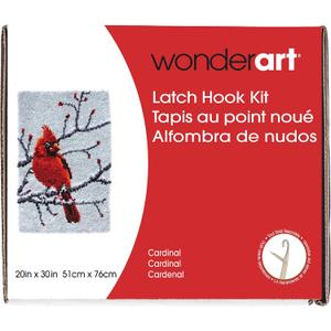Wonderart Classics Cardinal Latch Hook Kit, 20" x 30"