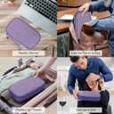 FYY Electronic Organizer, Travel Cable Organizer Bag Pouch Electronic Accessories Carry Case Portable Waterproof Double Layers Storage Bag for Cable, Cord, Charger, Phone, Large Size, Dark Purple