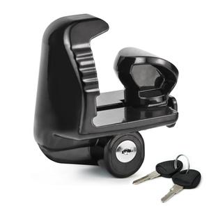 HZEL Trailer Hitch Lock with Two Keys, Heavy Duty Adjustable Trailer Coupler Lock Fits 1-7/ 8", 2", and 2-5/ 16", Anti-Theft Tongue Hitches, Universal for RVs Sedans Campers (Black)