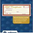 Adams 1-Part Gift Certificates with Stub, 3-1/4" x 11", 25 Certificates/BK (GFTBK1)