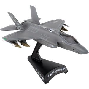 Postage Stamp F-35 Lightning II USAF AF08-0747 Die-Cast Model  1:144 Scale Stealth Fighter Replica with Display Stand, Highly Detailed, 4.1 Length x 2.8 Wingspan, Adult Collectible Ages 14+