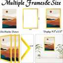 Gold 10x14 Picture Frame Set of 3, High Transparent Frame for 10 By 14 Photo Collage Canvas Poster Size Wall Mount and Tabletop Horizontally Vertically (Gold, 10 x 14 inches)