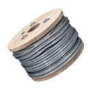 Houseables 1/4 Cable, Wire Rope, 1/4" OD, 0.149" ID, 7x7 Braided, Coated Cable, Vinyl Coated Wire Rope, Clothes line, Clothesline, Aircraft, Tension, Galvanized Metal, Steel, Plastic Covered, 250 Feet (Silver)