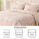 Cmfshape Garden Floral Quilt Bedspread Twin Size, Patchwork Pink Quilt Set with 1 Pillow Sham,Summer Bedding Set for Girls Women,Soft Lightweight Bed Coverlet for All Seasons (Twin68x86 Pink&Yellow)