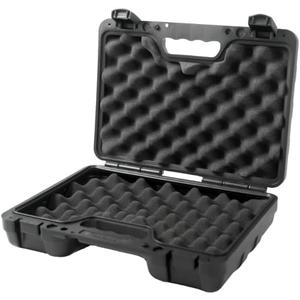 PAK Gun 13-inch Hard Gun Case for Pistols Weather-Resistant HDPE Shell Lockable Tabs Protective Foam 13.5 x 10 x 3.5 in Made in USA