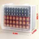 Battery Organizer Storage Box, Garage Case Holder for 24* AA, 30* AAA Batteries (Bag Not Include Batteries Pack) (white)