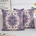 Boho Throw Pillow Covers 22x22 inch Set of 2,Boho Vintage Carpet Pattern Antique Ethnic Decor Double Sided Pattern Cushion Cover Soft Pillow Case Living Sofa Room Bed Square Pillow Cover