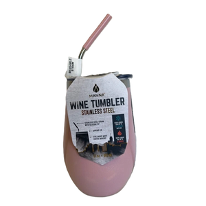Manna Wine Tumbler Stainless Steel -Stainless Steel Straw With Silicone Tip 17oz