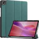 Gylint Case for Lenovo Tab One 8.7'' / Tab K9 Case, Folding Folio Ultra-Thin PU Leather Stand Case Cover with Auto Wake/Sleep for Lenovo Tab K9 8.7 Inch Blackish Green