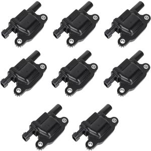 12611424 Ignition Coil Pack Compatible with Chevy Cadillac GMC Pontiac 5.3L 6.0L V8 Engine G8 Grand Prix H3 Silverado Tahoe Yukon Impala - Replace # 12570616 D510C UF413, set of 8 Ignition Coil