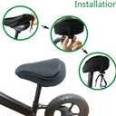 MI0512 Kids Bike Gel Seat Cushion Cover, 8x5 inch Child Bike Seat Cover Premium Comfortable Small Bicycle Saddle Pad (Blue)