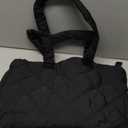 soewten Puffer Tote Bag for Women, Quilted Bag with Zipper, Small Tote HandBags for Work, Travel