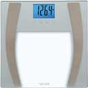 Taylor Digital Glass Body Composition Scale, Bathroom Scale for Body Weight, Measures Body Fat, Body Water, and Muscle Mass, Athlete Mode, 4-User Recognition, FSA HSA Eligible, 400 lb Capacity, Silver