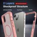 jaroco Magnetic for iPhone 15 Case, [Compatible with MagSafe][Military Grade Drop Protection][Heavy Duty Protection][Non-Slip][Shockproof] 2-Layer Durable Bumper Phone Case 6.1''-Pink
