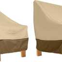 Classic Accessories Veranda Water-Resistant 38 Inch Deep Seated Patio Lounge Chair Cover, 2-Pack, Patio Furniture Covers