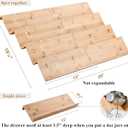 Mulush Bamboo Spice Rack Tray - Spice Drawer Organizer for Kitchen Cabinets Storage and Organization (Jars Not Included, 8 Individual Pieces, Not Adjustable) Bamboo