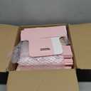 100 Pack 2 Cup Drink Carrier with Handle Kraft Paperboard Cup Holder Portable for Valentine Mother's Day Teachers' Day for Hot Cold Drinks Coffee Caddy with Heart Card Rope (Red,Pink)