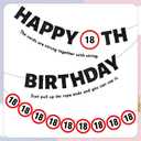18th Birthday Decorations Banner Boys - 14 Pcs Multicolor Warning Banner Glitter Garland Table Honeycomb Centerpieces Decor For Girls 18 Year Old Party Supplies