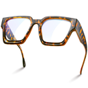 livho Oversized 99% Blue Light Glasses for Woman - Rectangle Fashion Glasses for Computer, Chic Preppy Frame - Anti Eyestrain