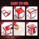 Woanger 44 PCS Graduation 2026 Box Decoration - Congrats Grad Party Box Set with LED Light Strings & Balloon Proud of You Party Supplies for Class of 2026 School College(Red)