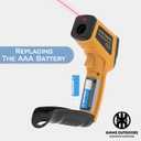KNINE OUTDOORS Infrared Thermometer Laser Temperature Gun, -58 to 1112, Single Laser Targeting, Distance to Spot Ratio 12:1, for Cooking, Oven and Meat (Orange)