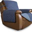 Easy-Going Oversized Recliner Cover Reversible Couch Cover Sofa Cover for Living Room Water Resistant Furniture Protector with Elastic Straps for Pets Kids (Oversized Recliner, Dark Blue/Light Blue)