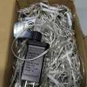 Oopswow Christmas Icicle Lights Outdoor,300LED 33FT Christmas String Lights,Connectable Valentine's Day Lights with 30V Plug in for Valentine Wedding Party Eave Garden Wall Indoor Decor, Red